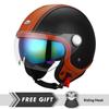 Black Open Face Motorcycle Helmets Vintage DOT ECE Approved Retro Classic Jet Moto Helmet Men Women Unisex Casco Para Moto