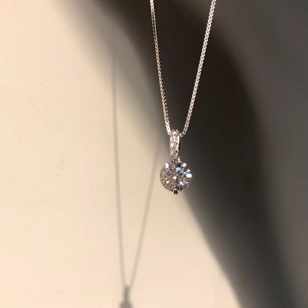 

Women Jewelry Pendants Elegant Shiny Round Bead AAA Zircon Necklace Clavicle Chian Choker B