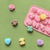 18 Hole Leaf, Flower Shaped DIY Non Stick Silicone Mold for Gummies, Chocolates, Candies