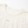 Anna Kou Elegant Stretchy Lace Sequin Round-Neck T-Shirt