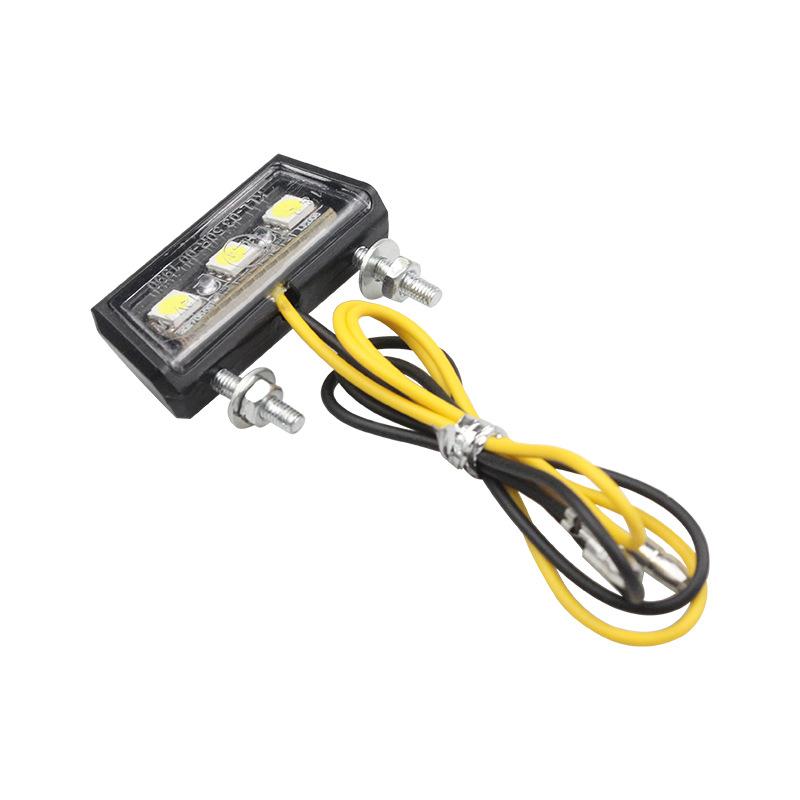Motorcycle Modification Accessories License Plate Lights 12V License Plate Decorative Tail Lights, License Plate Lighting Small Lights Warning Lights
