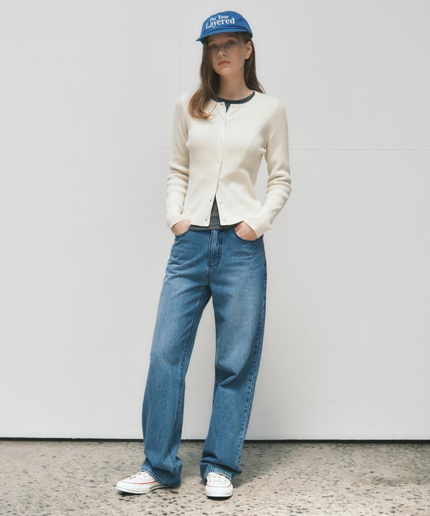 Wednesday Oasis For Woman W/Tailored Fade Wash Denim Pants_Light Blue(W25-Pt23)