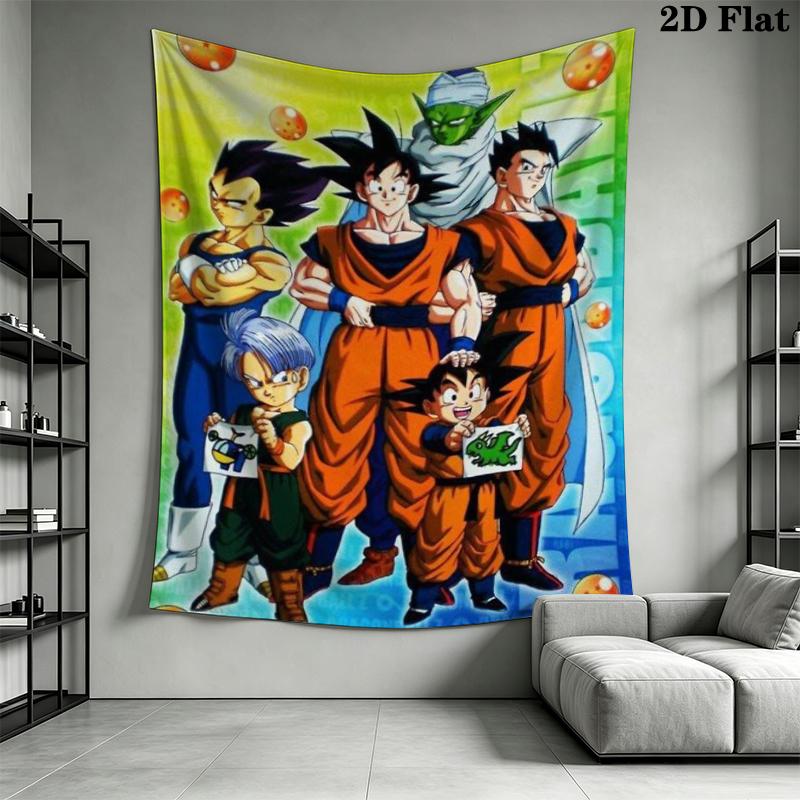 DRAGON BALL Wall Tapestry Aesthetic Wall Hanging Printed Fabric Blanket Decorative Tapestries for Bedroom Living Room Home Decor