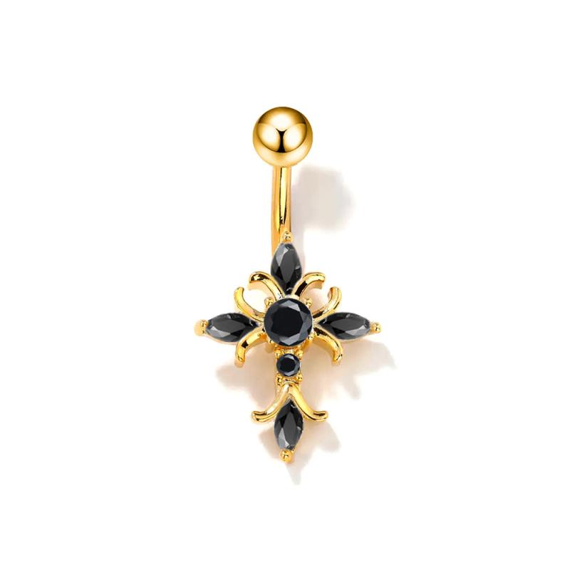 Crystals Star Dangled Belly Button Rings Stainless Steel Dainsty Zircon Navel Ring Belly Piercing Body Jewelries
