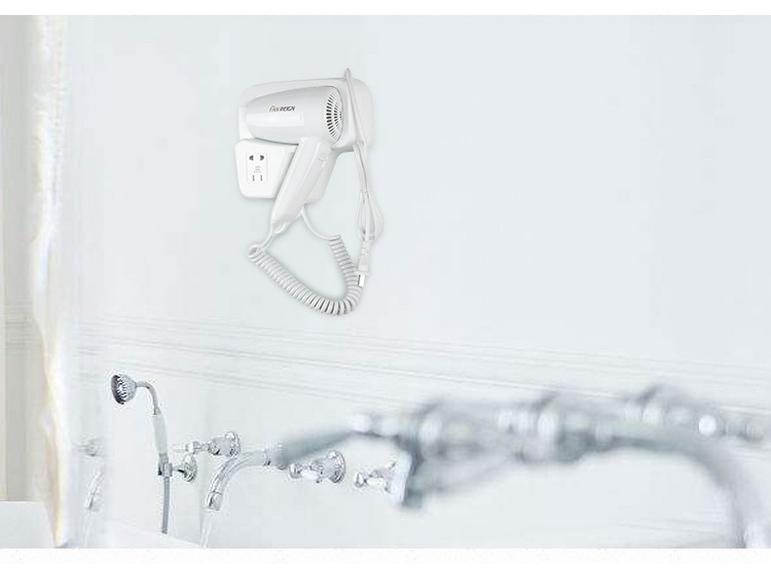 Hotel Wall-Mounted Hair Dryer for Bathroom and Toilet