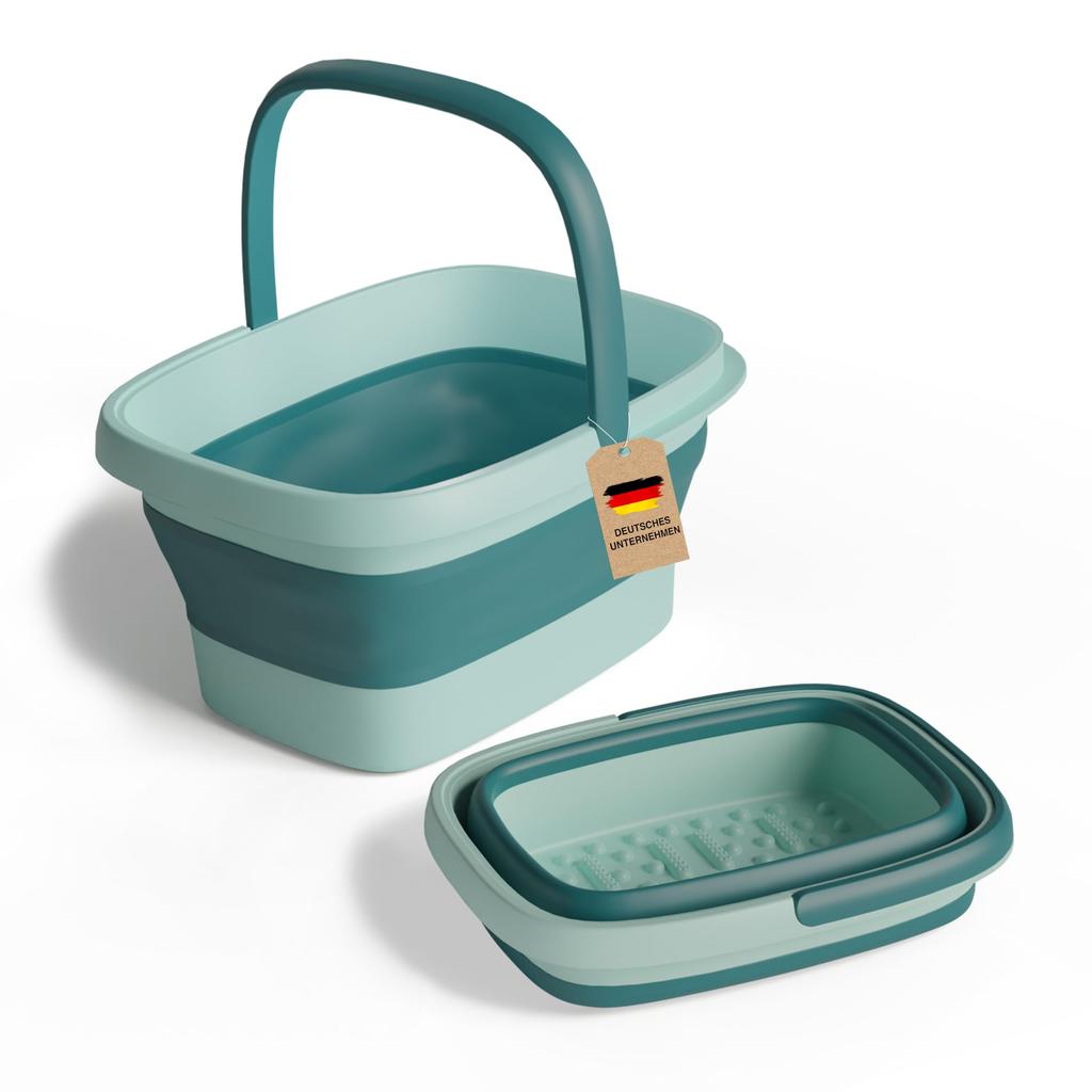 Collapsible Foot Bath Soak Tub with Handle for Washing Soaking Feet Portable Feet Spa Soaking Bucket with Massage Acupoint
