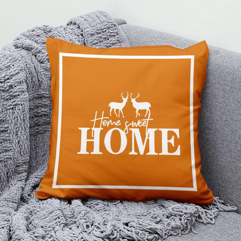 

Легкая роскошь Оранжевая геометрическая подушка Высококлассная для дома Гостиная Диван Офисное сиденье Подушка-ядро Наволочка linen-45x45cm double-sided [without pillow core]