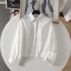 Japanese 1116 Spring New Women's Cotton Striped Short Shirt Long Sleeve Air Conditioning Shirt 179678 181181
