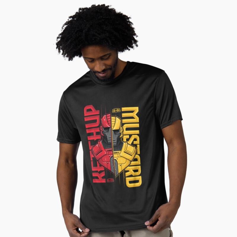 

Vintage 90 s Mortal Kombat Ketchup & Mustard Gift tshirt for gamer 100% cotton Short Sleeve Graphic T-Shirt All size tops S-6... S разноцветный