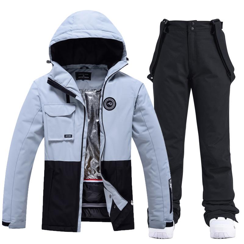 New ski suit, snowboard and double board men's and women's winter outdoor warm thickened ski suit set