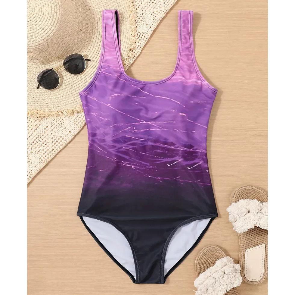 Women's one-piece swimsuit multi-color print bohemian style sexy slim-fit swimsuit beachwear