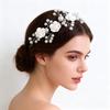 1 Piece Set Polymer Clay White Rose Pearl Hair Ornament, Forest Fairy Style, Suitable for Bridal Look / Updo / Party Wear