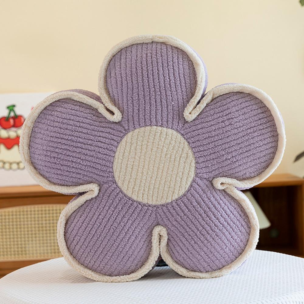 Flower Shaped Chair Cushion Plush Sofa Decor Cushion Multifunctional Flower Pillow  Office