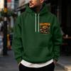 Men's Halloween Print Pullover Hoodie for Holiday Party and Cold