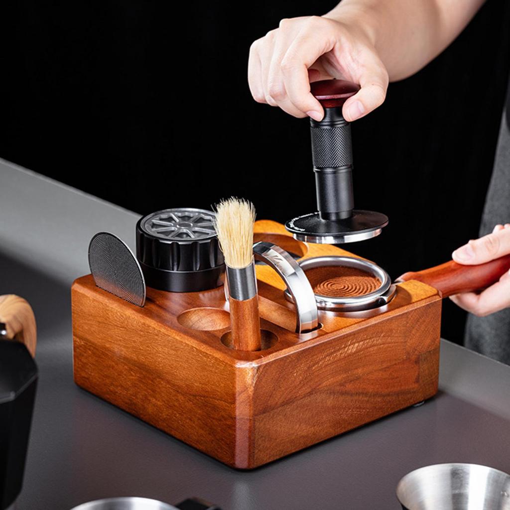 Coffee Tamping Station Portafialter Holder Coffee Portafilters Brush  Coffee Storage Tool Espresso Accessories Barista Tool