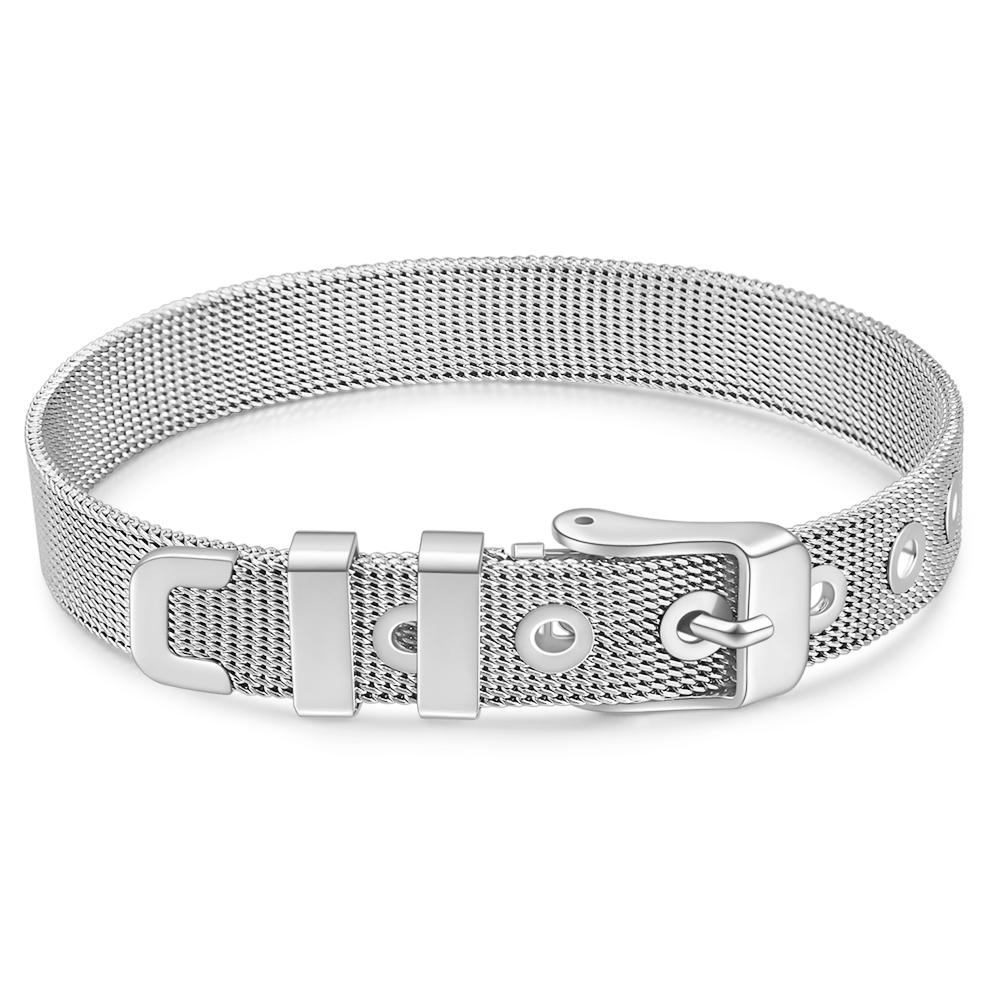 Titanium Steel Simple 18K Gold Watch Strap, Stainless Steel Mesh Bracelet, DIY Bracelet, Mesh Strap for Couples To Wear