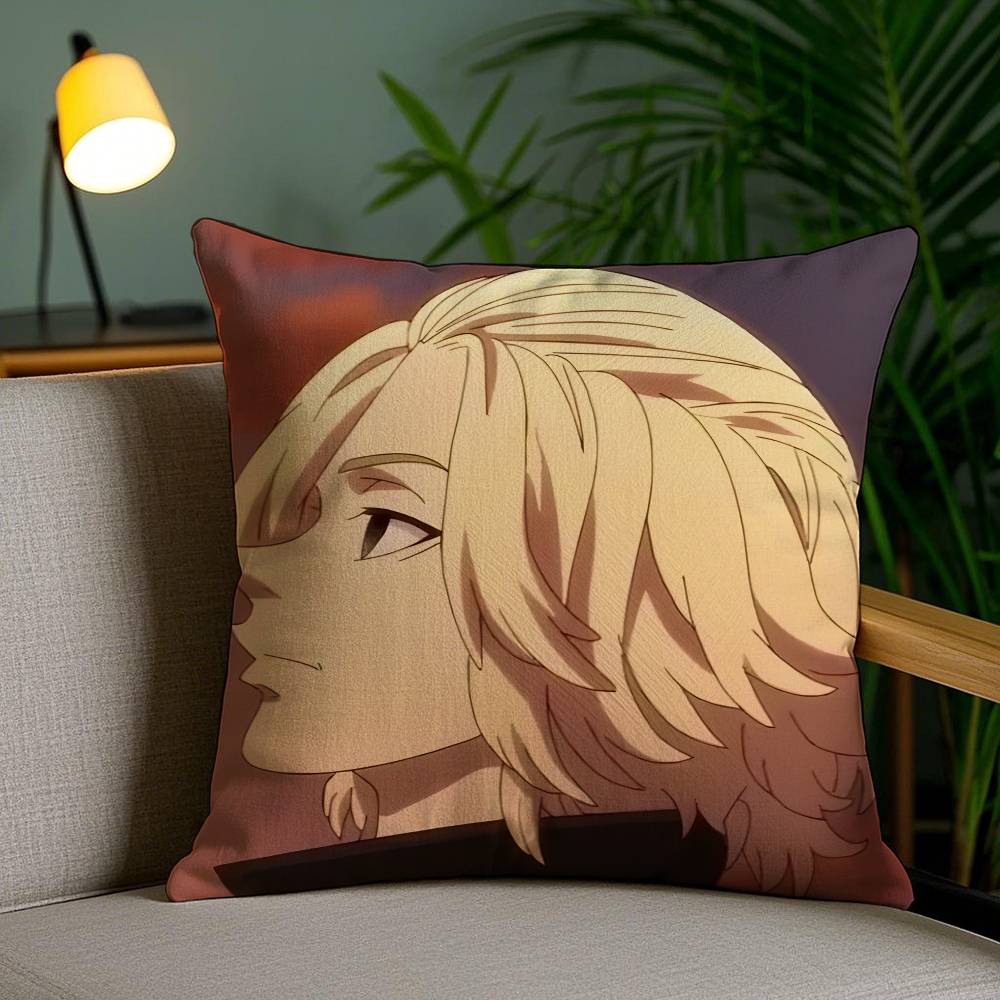 Tokyo Revengers Mikey Pillow Case Anti-dustmite Invisible Zipper Sofa Bed