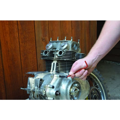 Made in the USA, BONDHUS Color Guard Extra Long 3/16" Hex Ball Point L-Wrench (29mm x 119mm), Color Guard Finish, No. 69610