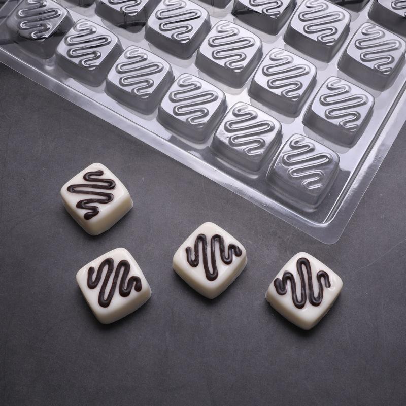 Molde de Chocolate Transparente para Mascotas Gelatina Dulce Cubito de Hielo Amor Cuadrado Redondo Flor Creativo Cocina Postre Repostería Diy Herramienta de Horneado