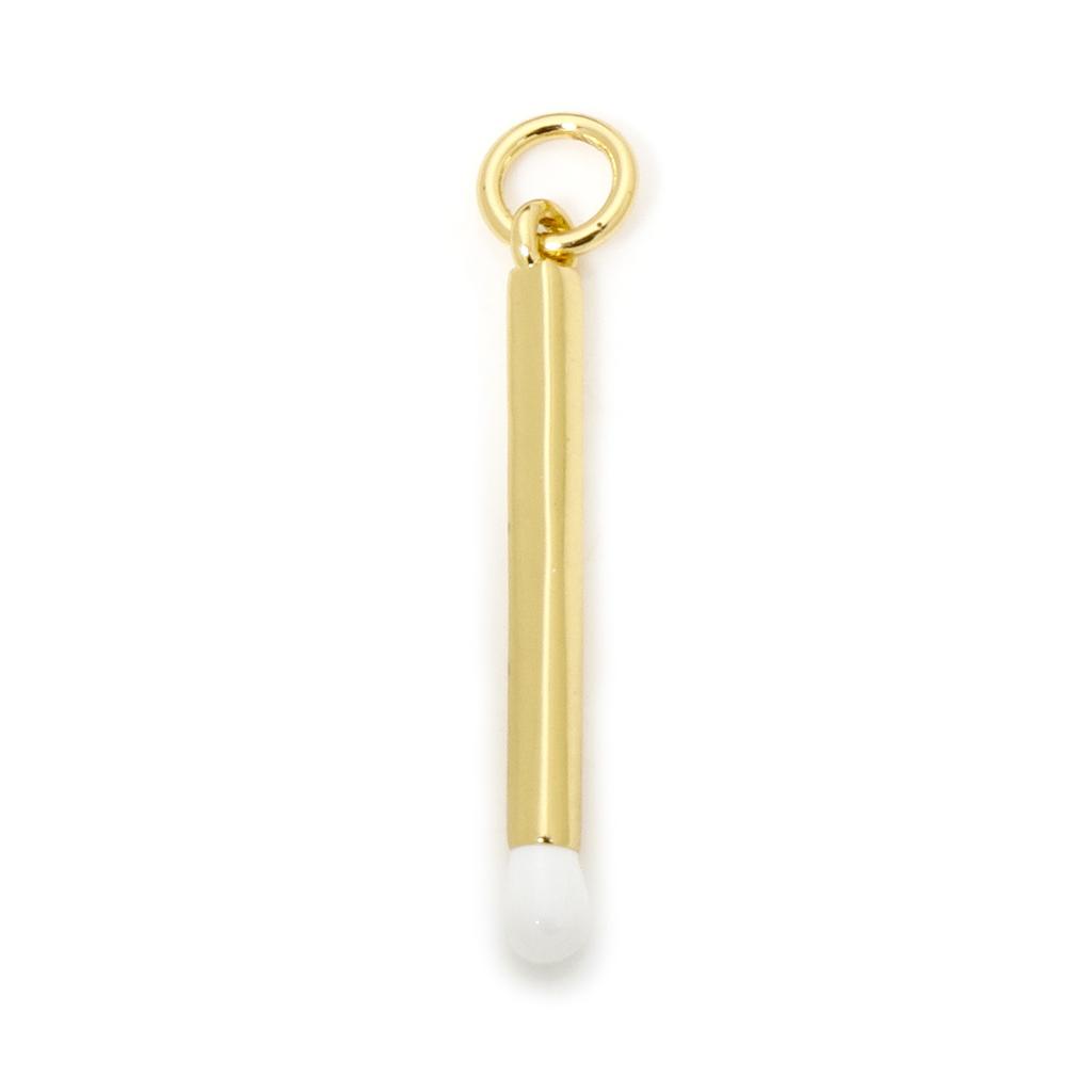 2 Piece Brass Charms 18K Real Gold Plated Multicolor Enamel Match 3D Pendants For DIY Necklace Making Findings 27mm x 2mm