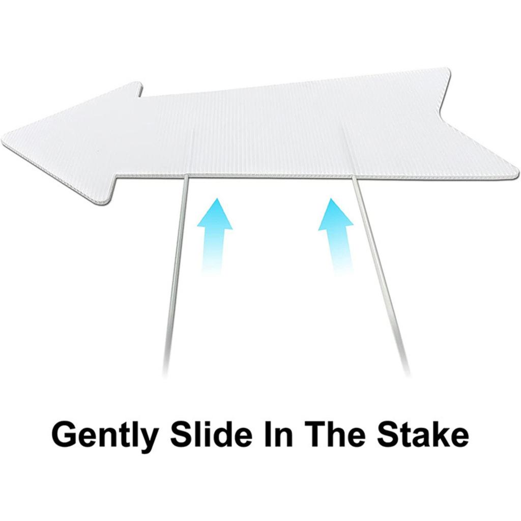 Blank Garden Sign With Ground DIY Corrugated Plastic Sign Lawns Sign Party Sign Arrowing