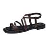Fashion Cross Strap Flat Sandals Women's Elastic Beach Sandals