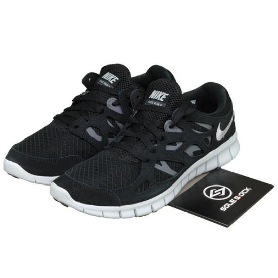 

Nike Free Run 2 Black White 537732-004 EU 41 темно-сірий колір/чорний