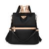 Backpack Women's Solid Color Commuter Backpack Large Capacity Contrast Color Bag