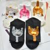 Cute Cat Socks with Balls Women's Cotton Breathable Funny Socks with 3D Plush Balls