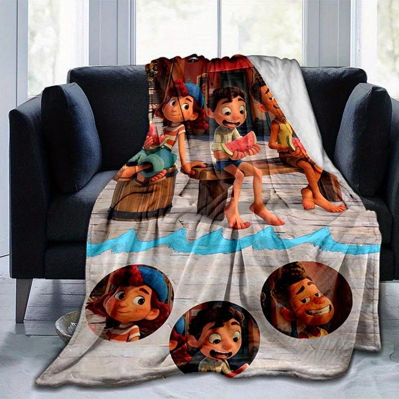 1pc, Luca & Arlo Watermelon Adventure Italian Animation Movie Inspired Home Decor Blanket Perfect for Couch, Bed, Travel, Camping, Car