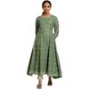 W for Woman Women's Viscose Floral Regular Kurta (23AUW19716-120971_Forest Green_16)