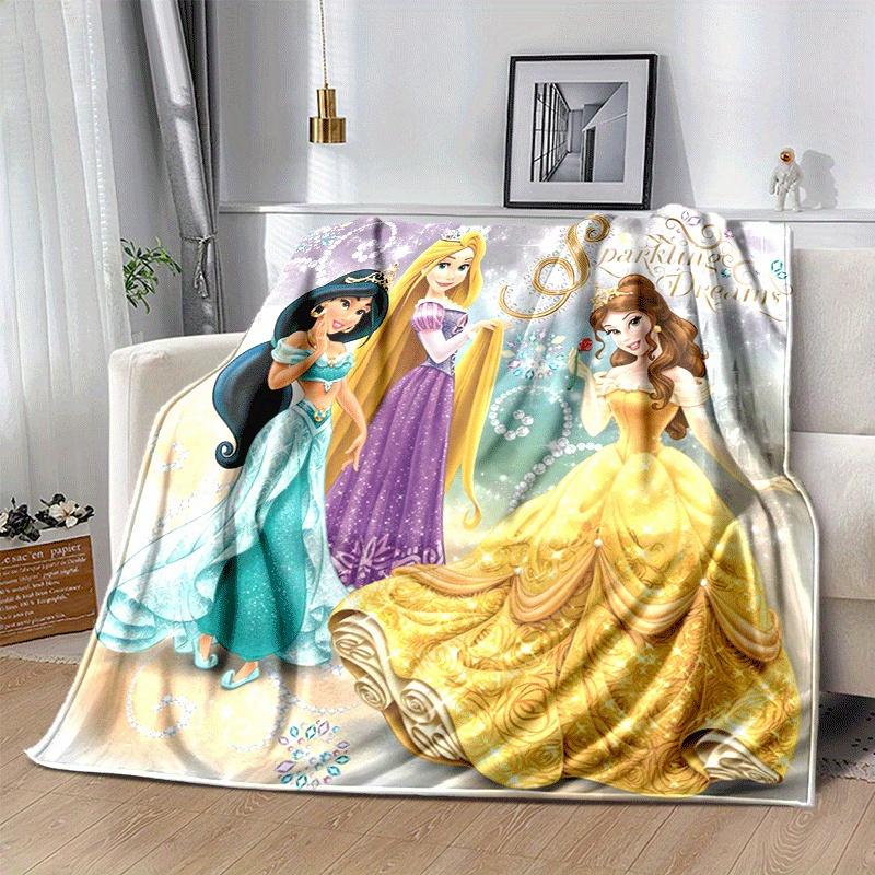 1pc Princess Printing Blanket - Soft, All-Season Throw for Office Blanket, | Personalized Gift with Adorable Cartoon Design