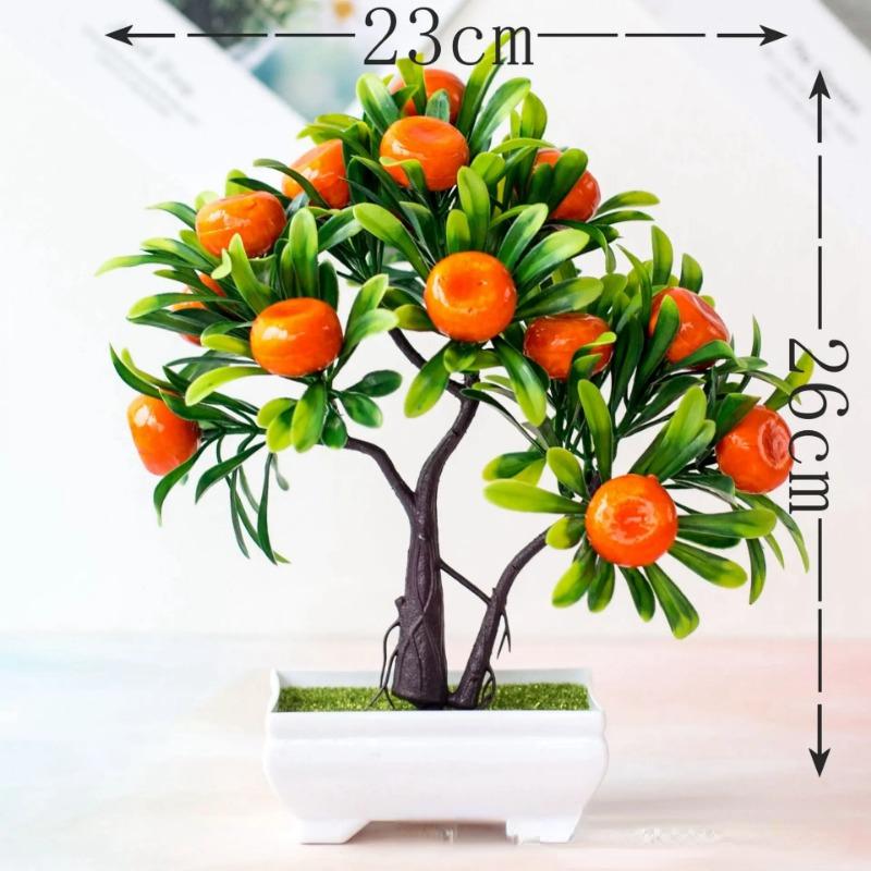 Artificial Plants Bonsai Small Fruit Tree Potted Bonsai Simulation Decor Artificial Ornaments Artificial Plant Bonsai Home Decor