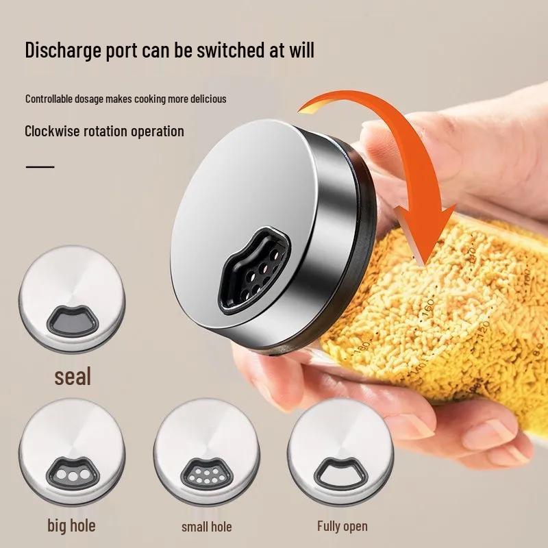 Wanshun Baiye Glass Seasoning Jar Set