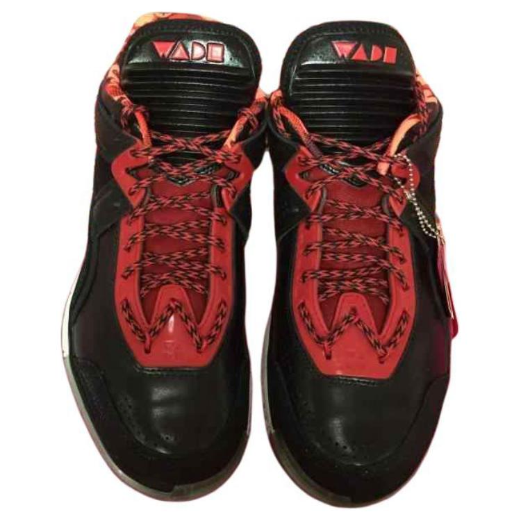 Li Ning WOW 1.5 Slip Resistant Abrasion Resistant Mid top Basketball Shoes Men's Black White Red ABAH037-2
