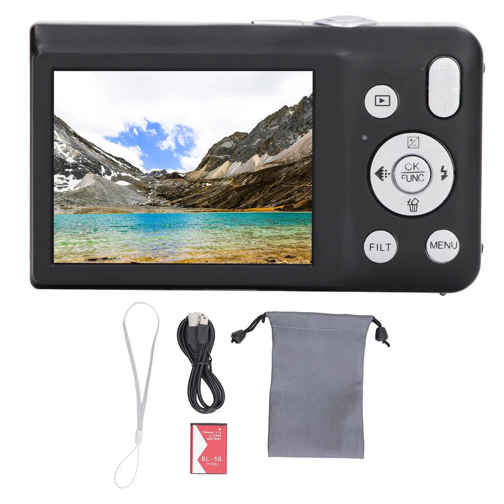 Digital Camera Beauty Filter 16X Zoom Photo and Video 2.7in Screen 750mAh Battery Zoom Digital Camera for Daily