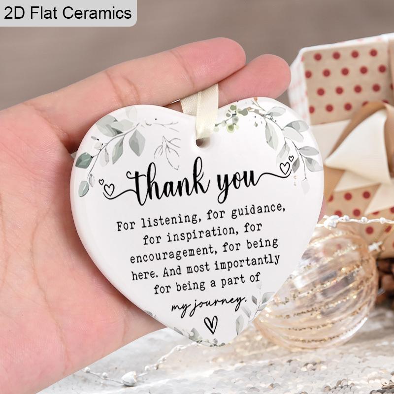 Thank You Gifts Ceramic Ornament - Appreciation Gifts for Women, Thank You Gift for Coworker, Friend, Teacher, Boss, Employee - Home Decoration Idea