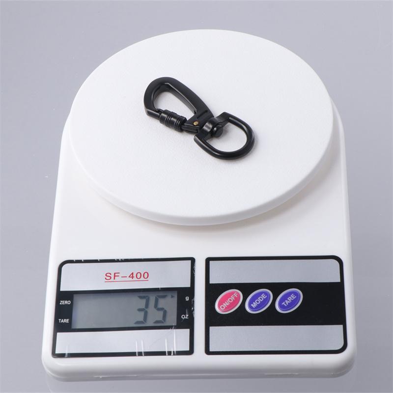 1Pc Outdoor D-Type Buckle Auto Locking Carabiner With Swivel Rotating Ring