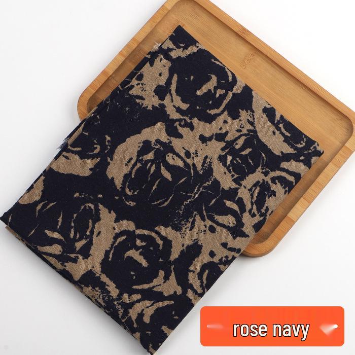 Retro-Style Cotton & Linen Ethnic Print Fabric for Tablecloths, Curtains, Bohemian Clothing - Yunnan Lijiang Design
