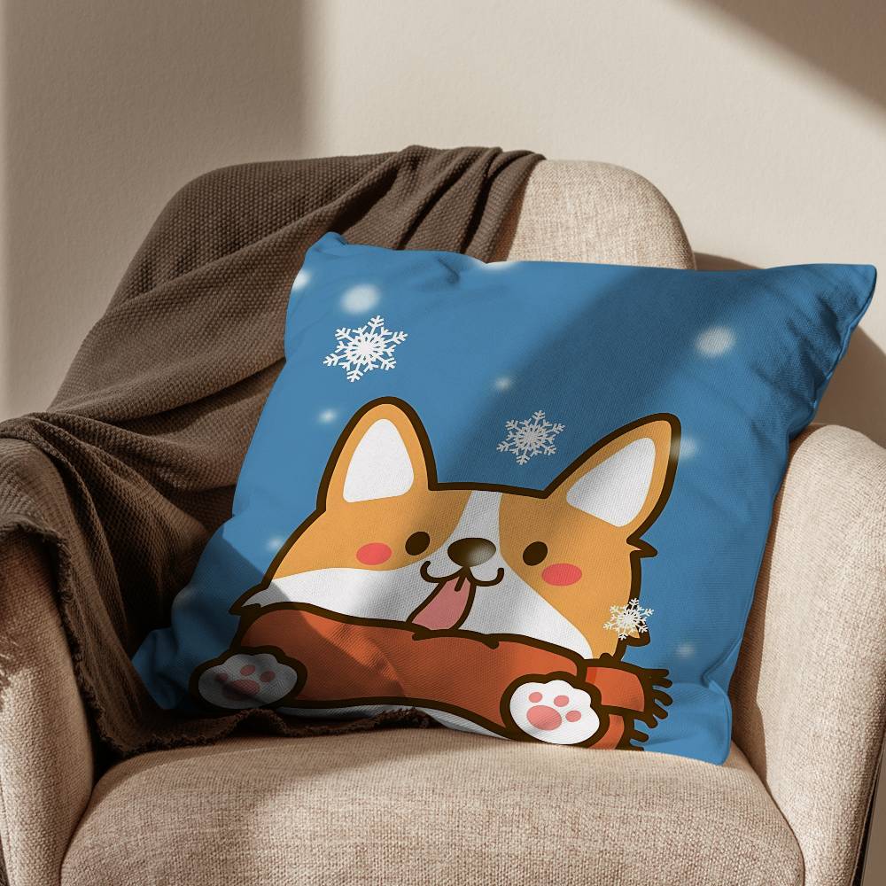 Süße Welsh Corgi Kissenhülle Büro Kissen Geeignet für Sofa Auto Schlafzimmer Dekorative Kissenhülle