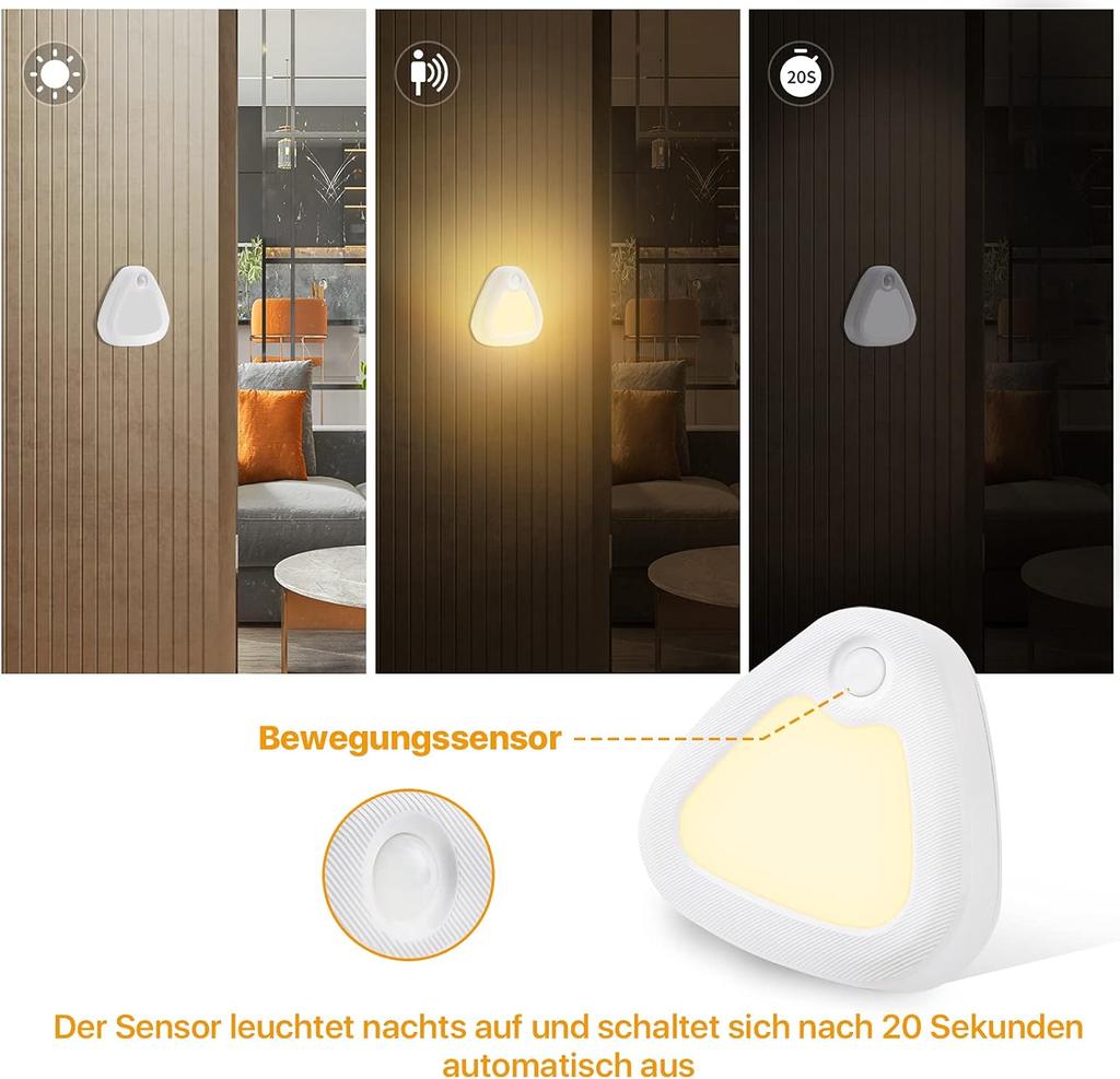 LED Night Light Smart Wireless Motion Sensor Night Light For Kitchen Bedroom Detection Light Cabinet Staircase Backlight