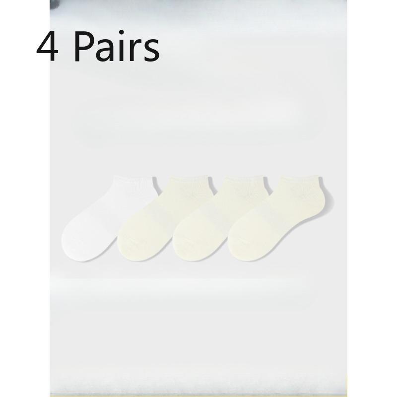 4 Paar Damen Frühling und Sommer Neue Mode Sport Freizeit Reine Farbe Deodorant Feuchtigkeitstransport In der Röhre Socken