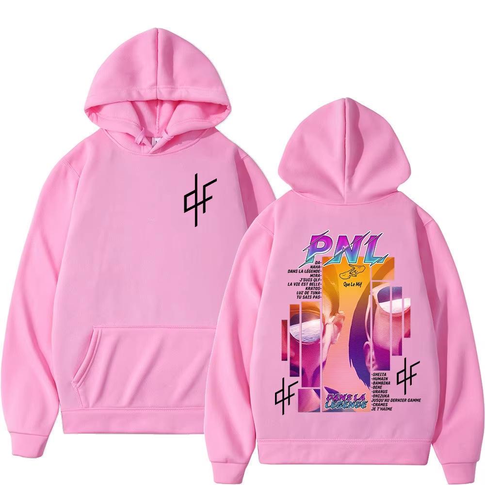 Rapper PNL Dans La Legende Le Monde Chico Album Hoodies Men Women Fashion Hip Hop Pullovers Long Sleeve Unisex Oversized Streetwear Graphic Sweatshirt