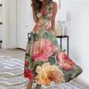 Women's Long Dress Maxi Dress Casual Dress Swing Dress A Line Dress  Fashion Streetwear Outdoor Date Print Sleeveless V Neck Dress