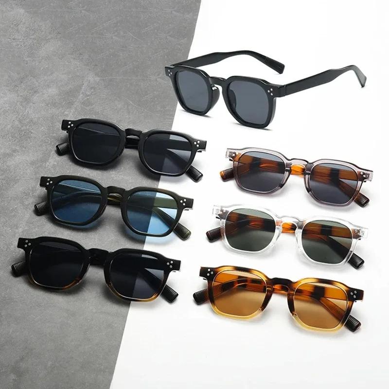 Fashion Vintage Rivet Oval Sunglasses Women Men Luxury Black Leopard Sun Glasses Anti Blue Light Eyeglasses Frame