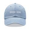 Good Egg Baseball Cap Vintage Washed Cotton Unisex Dad Hat Adjustable Funny Faded Sports Sun Fathers Mothers Day Funny Joke Mum
