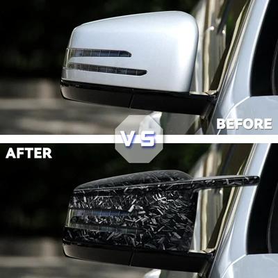 Carbon Fiber Side Mirror Cover Caps for Mercedes W176 W246 W204 W212 W221 C117 X204 X156 Replacement Car Exterior Accessories