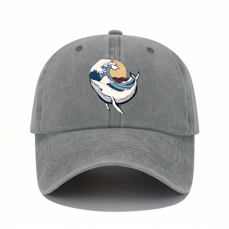 Verstellbare Baseballkappen mit Surf- und Wellenmustern für Damen und Herren, geeignet für Sport und Freizeit