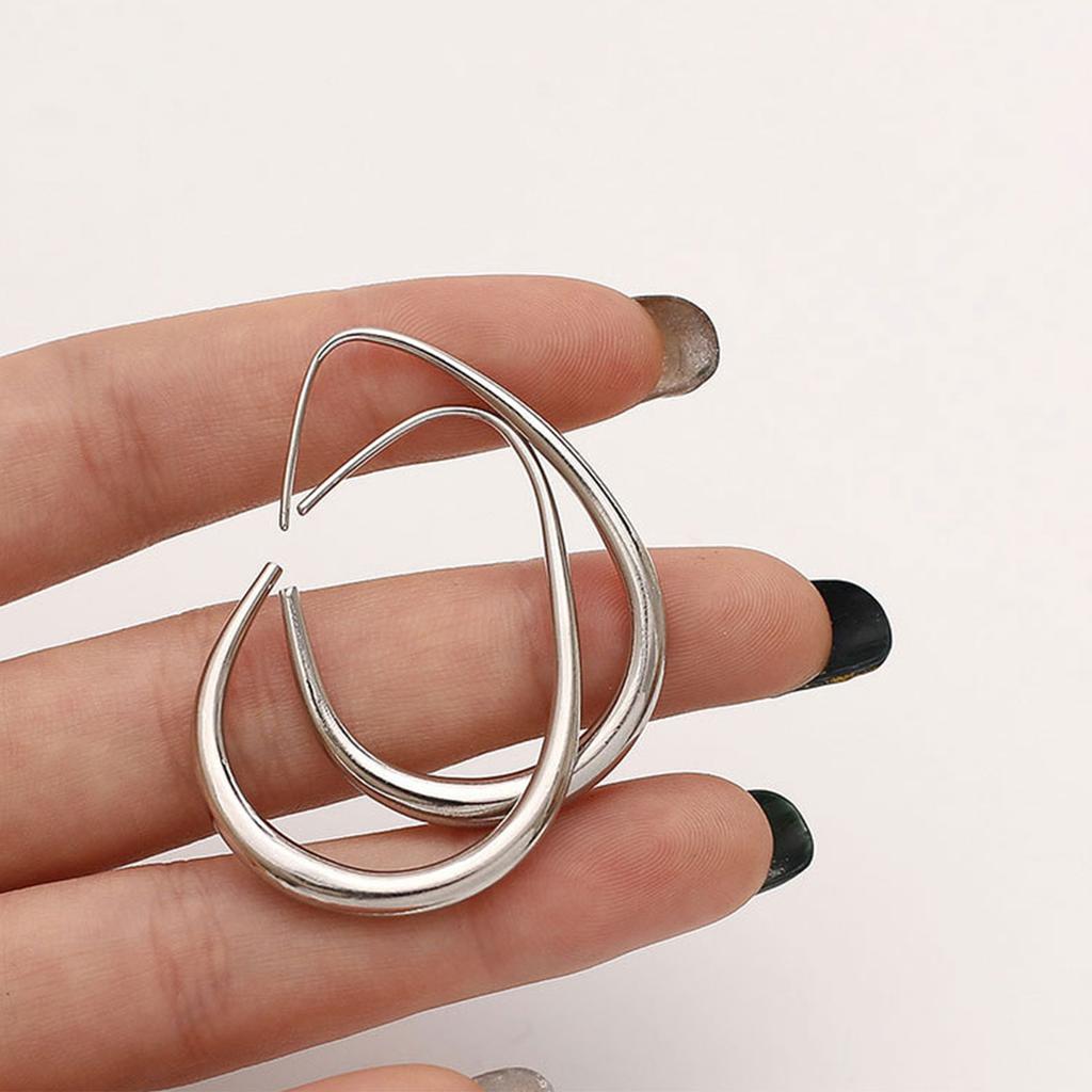 Elegant Teardrop Earrings Jewelry Graceful Teardrop Eer Hoops Accessory Trendy Ear Rings Adornment for Gatherings