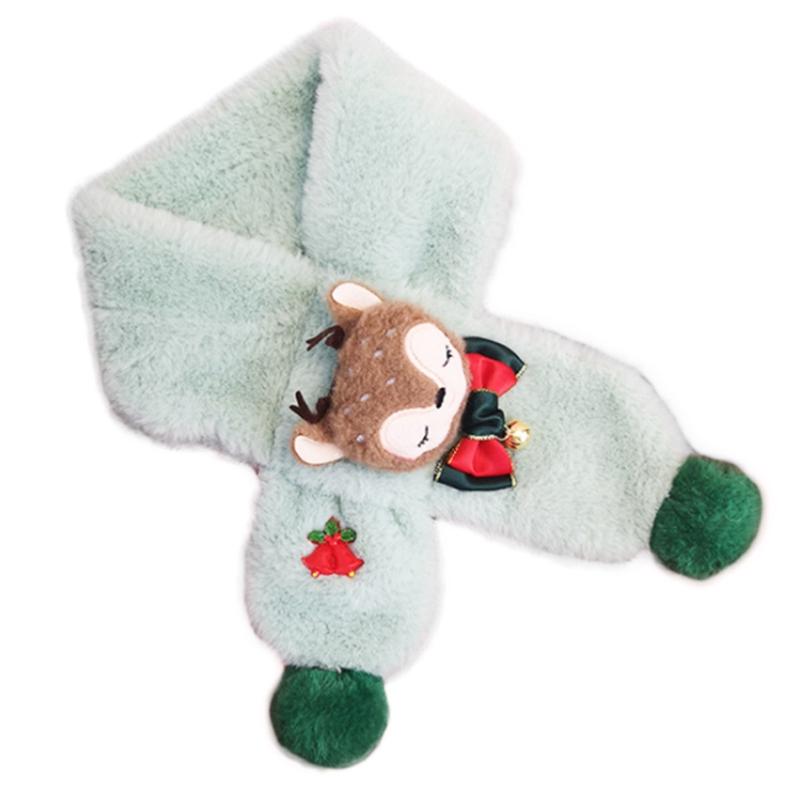 Thicken Faux Fur Plush Christmas ScarfCross Collar Scarf Wrap Winter Neck Warmers For Women Winter Warm Scarf